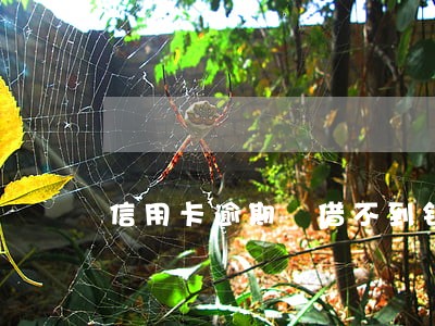 信用卡逾期 借不到钱偿还 信用卡逾期 借不到钱偿还